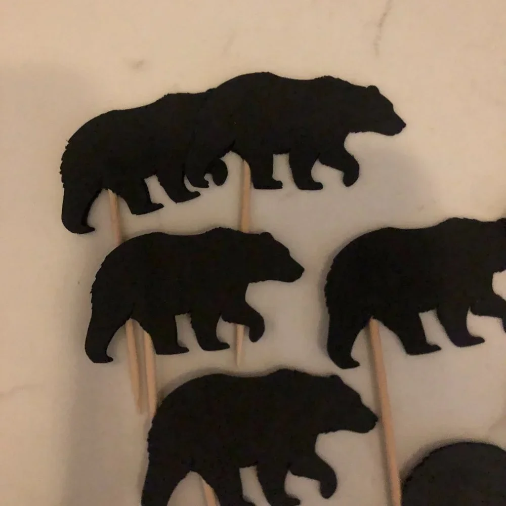 4 for $10! 😎 Lumberjack Cupcake Toppers
